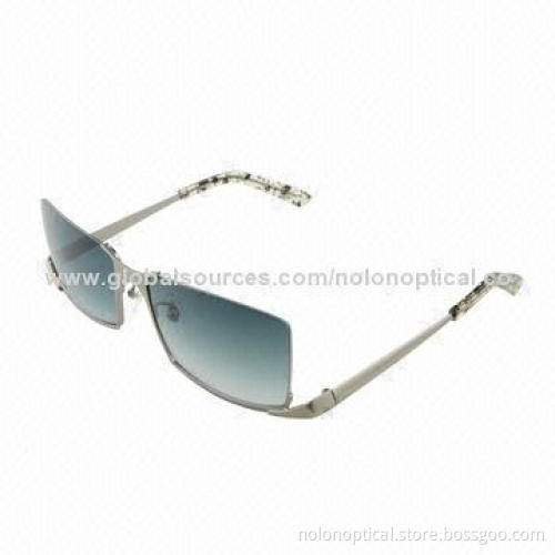 Metal Sunglasses with Marble Temple, Customized Logos Available